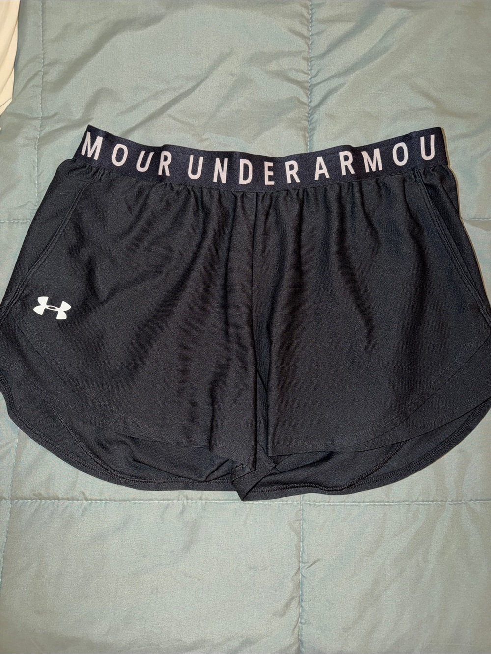 Under Armour Black Women's Athletic Running Shorts with Branded Waistband